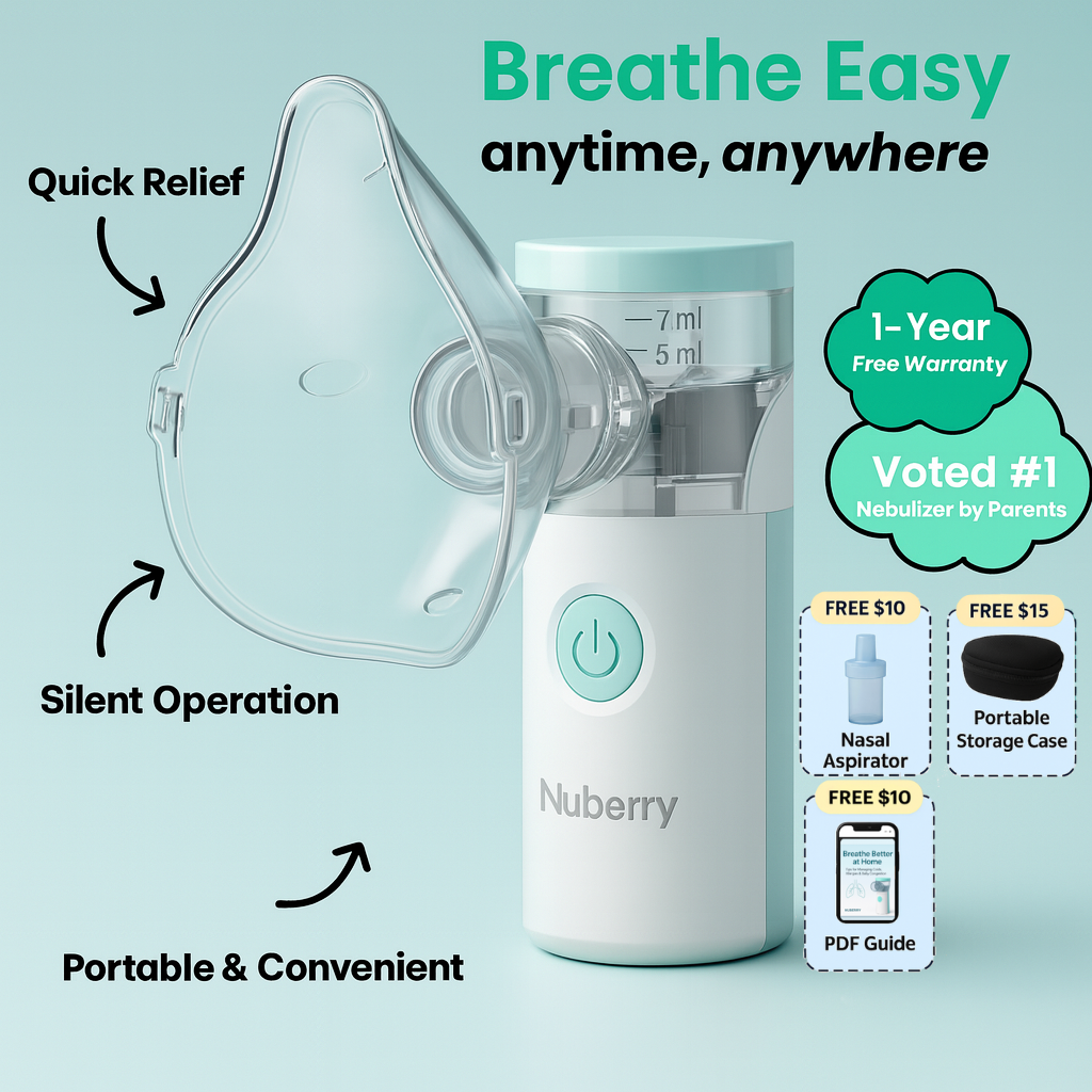 Nuberry® PureMist™ Portable Baby Nebulizer